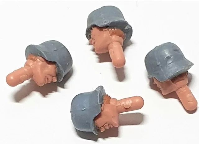 Vintage Timpo Modern Army Series German Infantry Solid Heads & Helmets