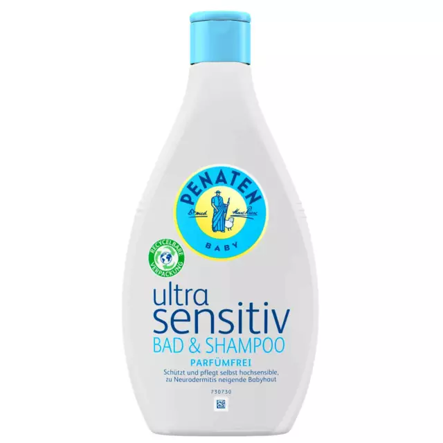 400ml Penaten Baby Ultra Sensitiv Bad & Shampoo Parfümfrei Pflege mild zu Augen