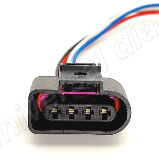VW Audi Skoda Seat 2 Pin Electrical Connector Plug 1J0-973-119 With Terminals - Wiring Harness Repair Connector