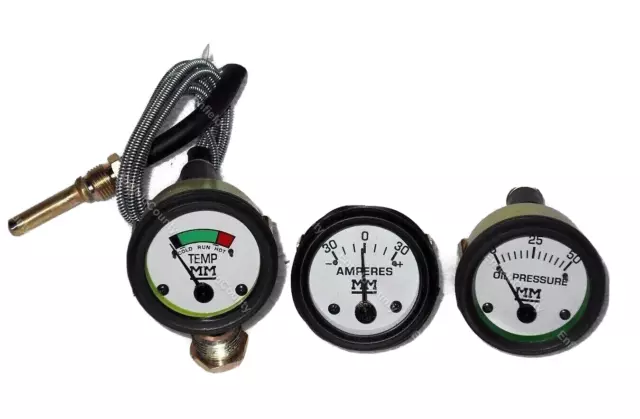 Minneapolis Moline Tractor Temperature Oil Pressure Ammeter Gauge Set S2u