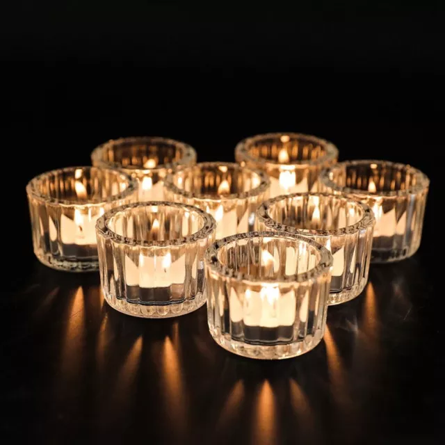 Glass Candle Holder Tealight Candles Votive Wedding Home Ornament Taper PillarAU