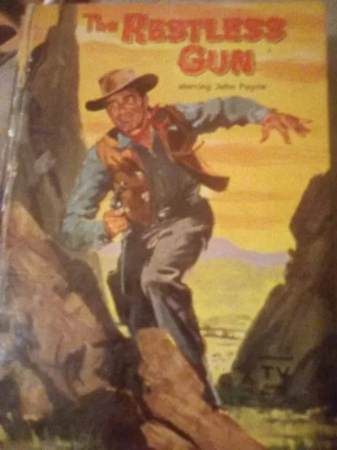 The Restless Gun by John Payne Western  Novel Cowboys TV Show 1959  Whitman HC