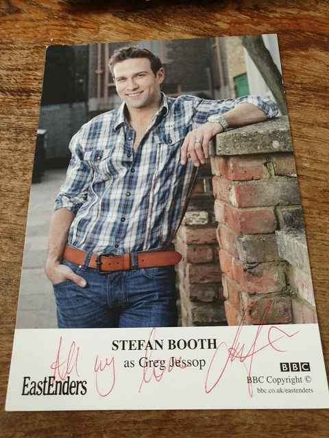 EastEnders Greg Jessop Hand Signed Cast Card Stefan Booth Autograph