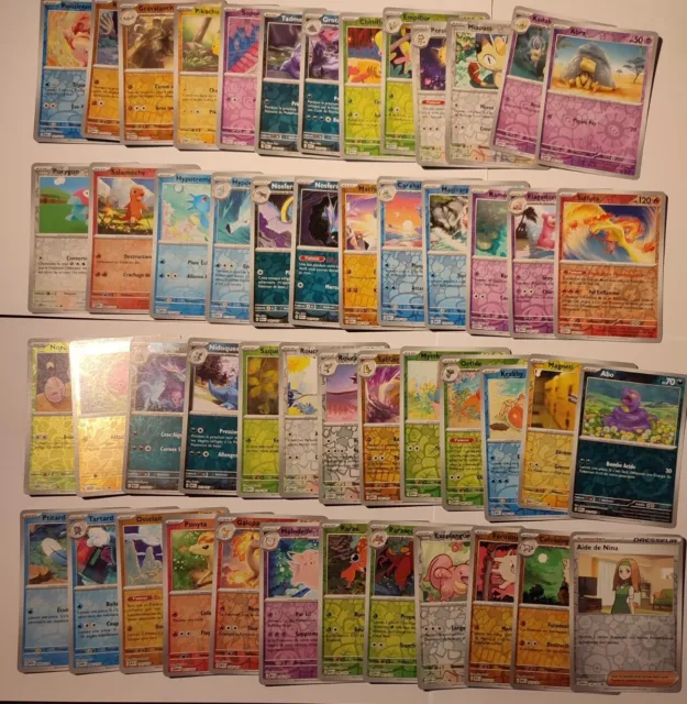 Lot de 50 cartes Pokémon 151 - Extension EV3.5