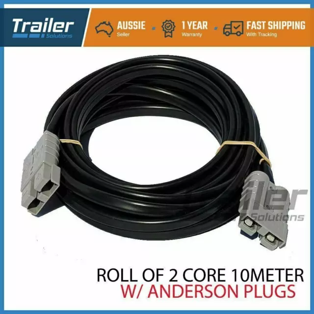 10m 50 Amp Anderson Plug Extension Lead 6mm Twin Core automotive Cable Wire
