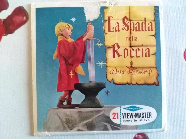 View Master Sawyer Walt Disney La Spada Nella Roccia 1963 Raro Con Libretto