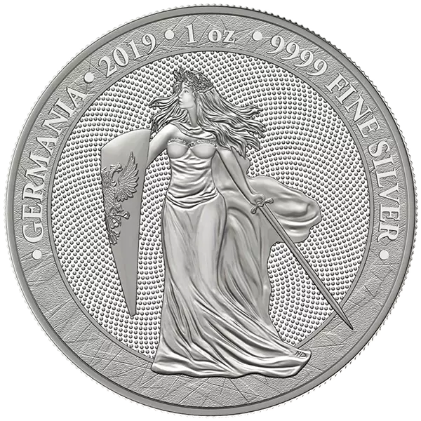 5 Mark Silberunze Germania 1 Unze oz Silber Silver BU 2019