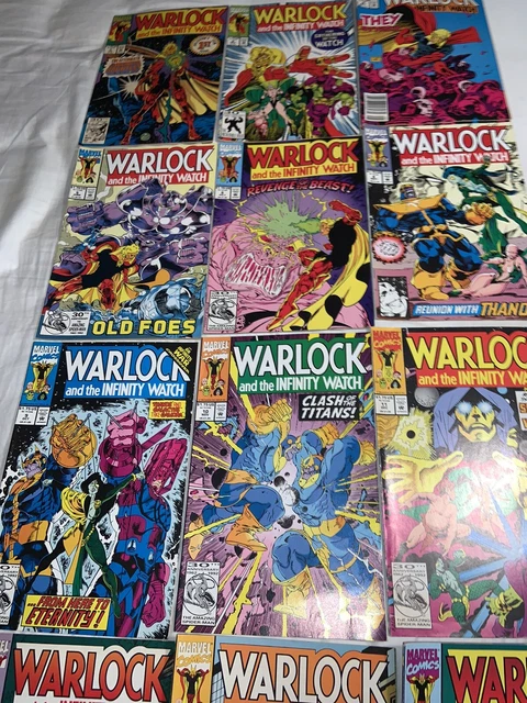 Warlock And The Infinity Watch Comics Lot Of 13. Marvel #1,2,4(2)5,6,8-13,16