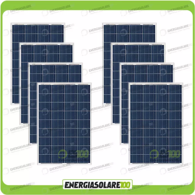 8 Panneaux solaires photovoltaïques 80W 12V Multipurpose Cabin Boat Pmax 640W