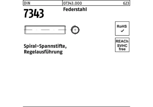 Spiralspannstift DIN 7343/ISO 8750 8 x 35 Federstahl Regelausf. DIN 7343