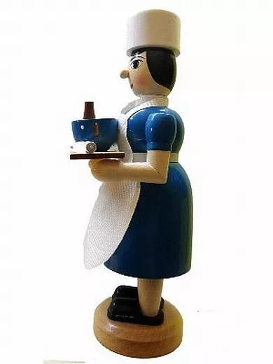 Räuchermann  / Räucherfrau " Krankenschwester " (raucht aus Becher ) 18 cm 2