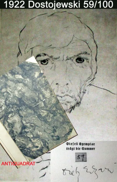 1922 Dostojewski DIE SANFTE Pergament NUMERIERT SIGNIERT Expressionismus signed