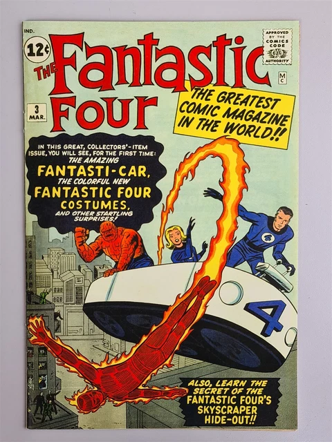 Fantastic Four #3 Silver Age 3Rd Team App 1St Team App In Costume *Read*