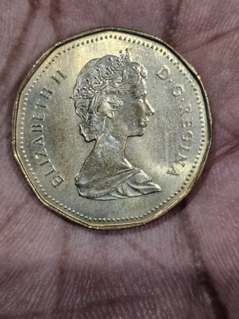 Canadian One Dollar Loonie Coin $1 Canada Elizabeth II D.G. Regina 1987 Circ. 06