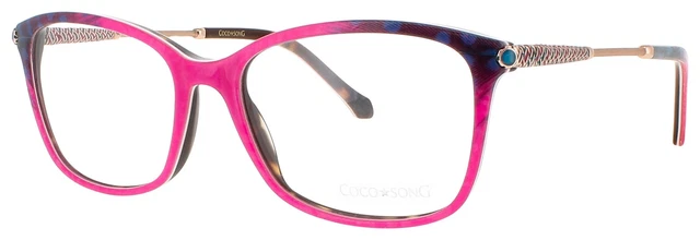 COCO SONG LONG-NIGHT-CV249.01-09 Eyeglasses Eye Glasses C01 BLACK Authentic New CoCo Song Clothing, Shoes & Accessories for Women on Sale up  main image 3