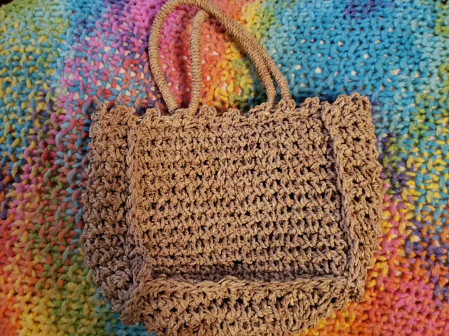 Vintage 70s Macrame Purse Handbag Boho Hippie Fully Lined Bag - clothing &  accessories - by owner - apparel sale -...