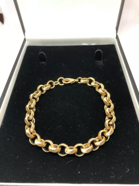 Boys Kids Womens 18k Gold Filled Belcher Chain Necklace Bracelet Sets 18ct gf