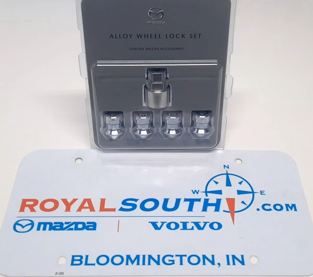 GENUINE MAZDA CX3 CX30 CX5 CX50 MX5 Chrome Wheel Locks OE OEM 64.