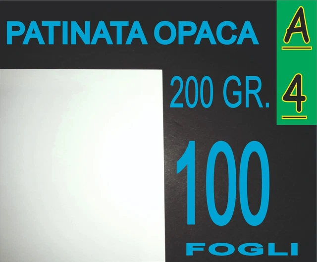100 FOGLI CARTA 150gr Fotografica PATINATA OPACA X Stampante Laser A4 21X29, 7CM EUR 13,80 - IT