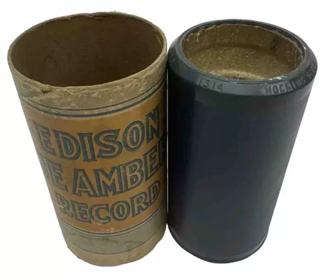 Antique Edison Blue Amberol Record Cylinder Mocking Bird Fantasia Xylophone Daab