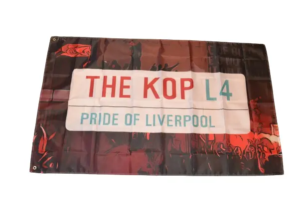 The Kop Custom 5x3ft Flag - Inspired by Liverpool Football Casuals Ultras LFC