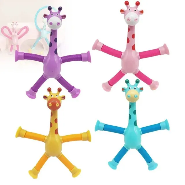 Jouets à ventouse pour enfants, Tubes pop, Fidget girafe
