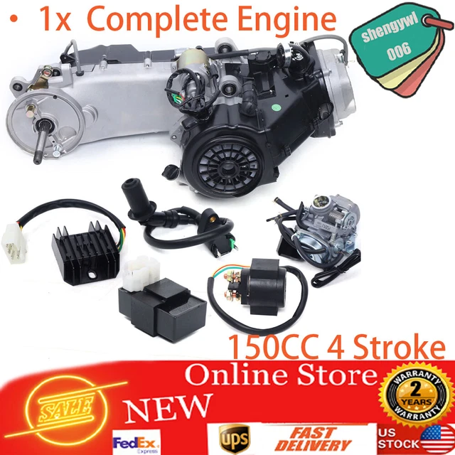 150CC GY6 4 Stroke Long Case ATV Quad Go-Kart Engine Motor New Condition Electric Start CDI Ignition