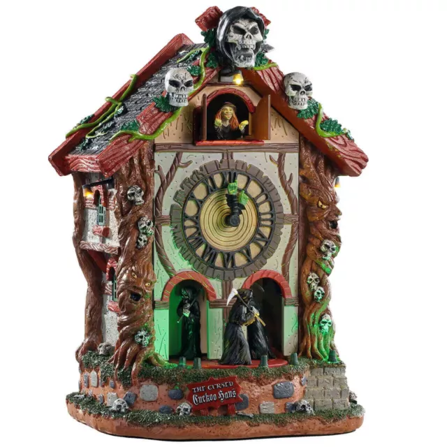 Lemax 2019 The Cursed Cuckoo Haus Signature Spooky Town #95454 Sights & Sounds