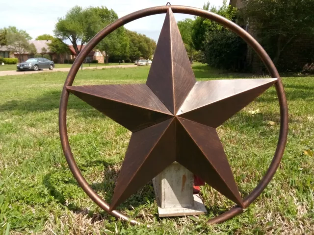 12",16",24" Rustic Barn Metal Star Lonestar Solid Ring Western Country Home New