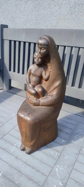 Grande Statue Obélix 80 Cm - Résine Et Bois - Fabriquée En France - État Impeccable