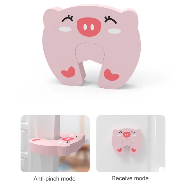 3pcs Door Jams No Odor High Toughness Impact-resistant Anti-slip Cartoon Door