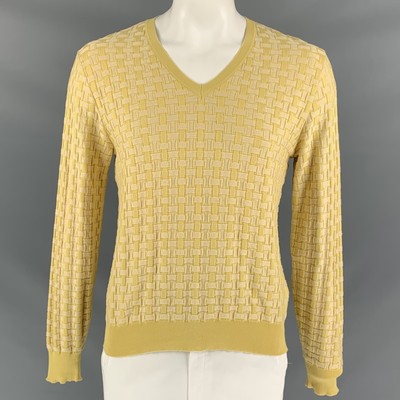 Burberry BURBERRY PRORSUM Taille M Flocons D'Avoine Tricoté Côté Fermeture Éclair Pull 