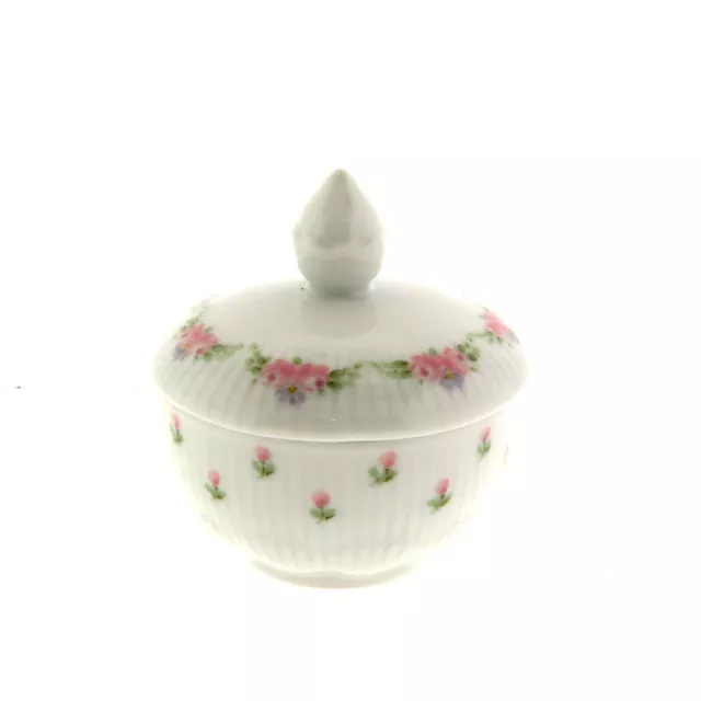 Vintage Kaiser W Germany Marseille Pink Rose Porcelain Trinket Box 2.25"