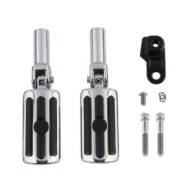 Chrome Rear Passenger Foot Pegs Footrests Fit For Harley Softail Slim FLSS 12-17