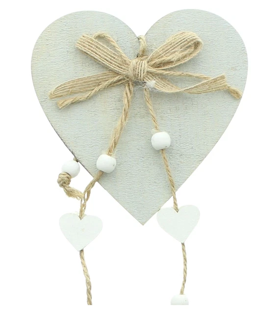 Salvare Set 2x Pendaglio a Cuore " Natura ",3er Decorazione,Haengedeko Con Bell 5