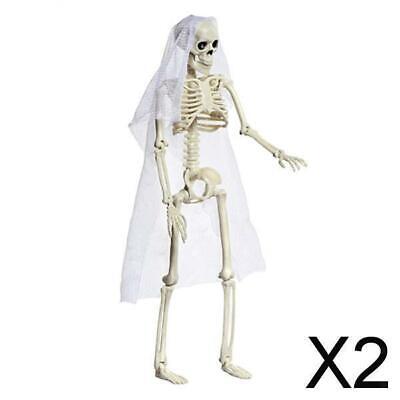 2X Modello di scheletro umano Halloween Party Grave Lawn Decor Collection Velo