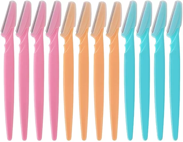 12 piezas afeitadora facial portátil recortadora de cejas maquillaje dermaplaning indoloro