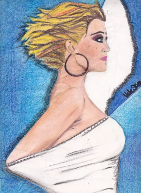 DISEGNO CERE e PASTELLI -  "AL VENTO"  24 x 31 - Firma VALE SKIZZ -  2010