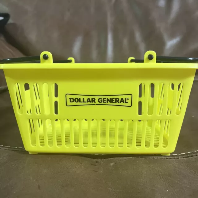 Dollar General Logo Toy Miniature Small Plastic  Pretend Shopping Basket