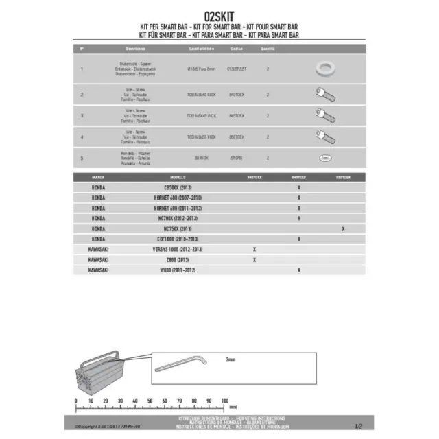 Set Visserie Spécifique Pour Intelligent BAR For Honda 600 CB 600 F Hornet
