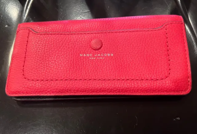 Marc Jacobs Leather Snap Wallet Red *Nwot*