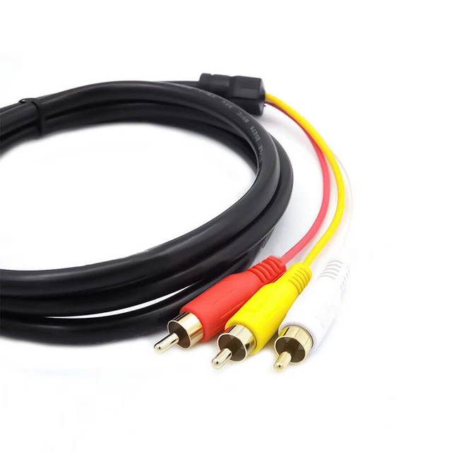 1080p HDMI Male S-video to 3 RCA AV Audio Cable W/SCART To 3 RCA Phono I r- r- 2