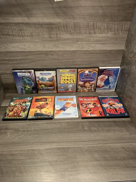 (20) All Walt Disney Pixar DVD Movie Lot, Animated Cartoon Family Kids Children