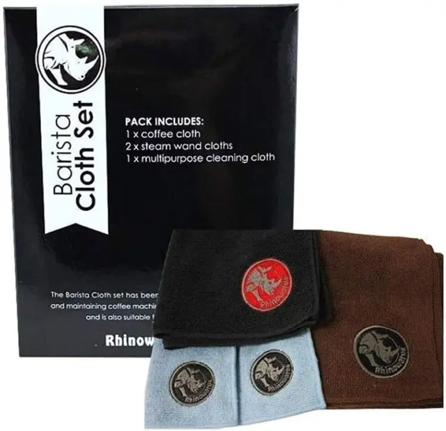 Rhinowares Barista Cloth Set | Washable Microfibre Multipurpose Magic Lint Free