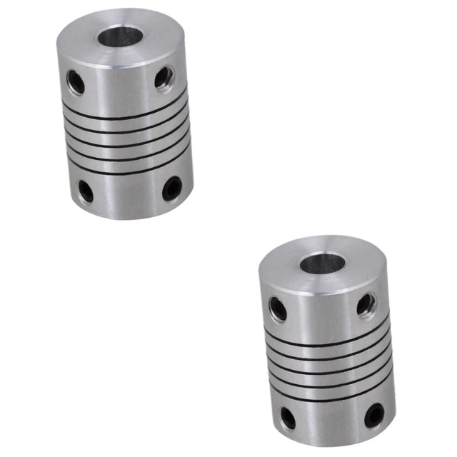 2 pz accoppiamento albero accoppiatore flessibile cavo 6 mm acciaio inox