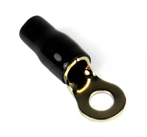 Xscorpion RT4B Ring Terminal 4Ga. 10Pcs. Gold;Black Sleeve