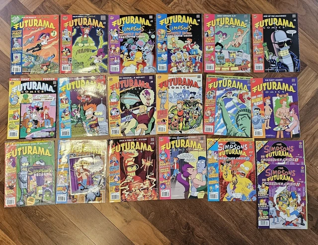 FUTURAMA UK COMICS #1 To 18 (19 Comics 1 Double) Simpsons Crossover £79 ...