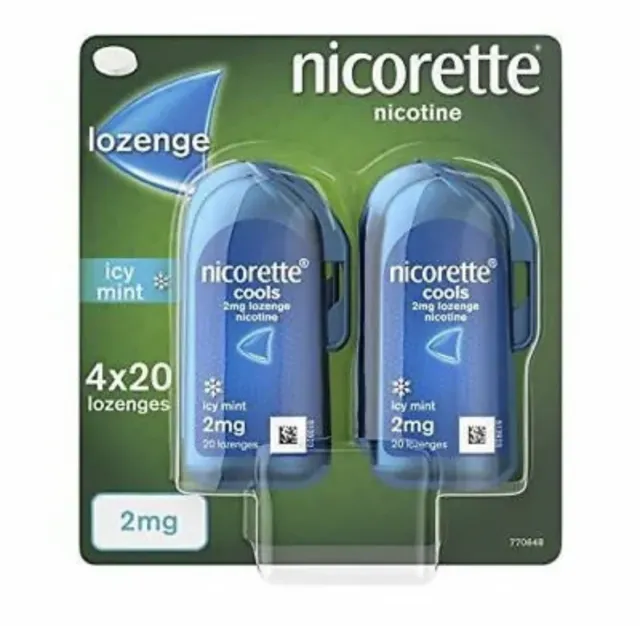 Nicorette Cools 2 mg Icy Mint Lutschtabletten, 4x 20er Pack