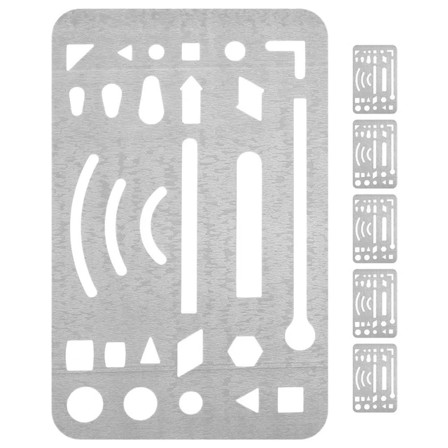 6 PCS ERASER Shield Erasing Drafting Stencils Engineering Art Drawing ...