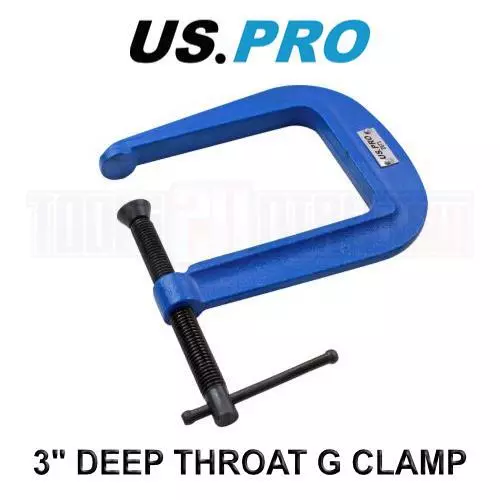 US PRO Tools 3" x 4.5" Deep Throat G-Clamp 76mm x 114mm 2673